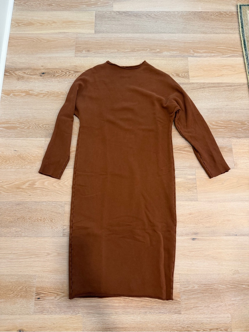 Frank & Eileen Chestnut Brown Long-Sleeve Knit Dress